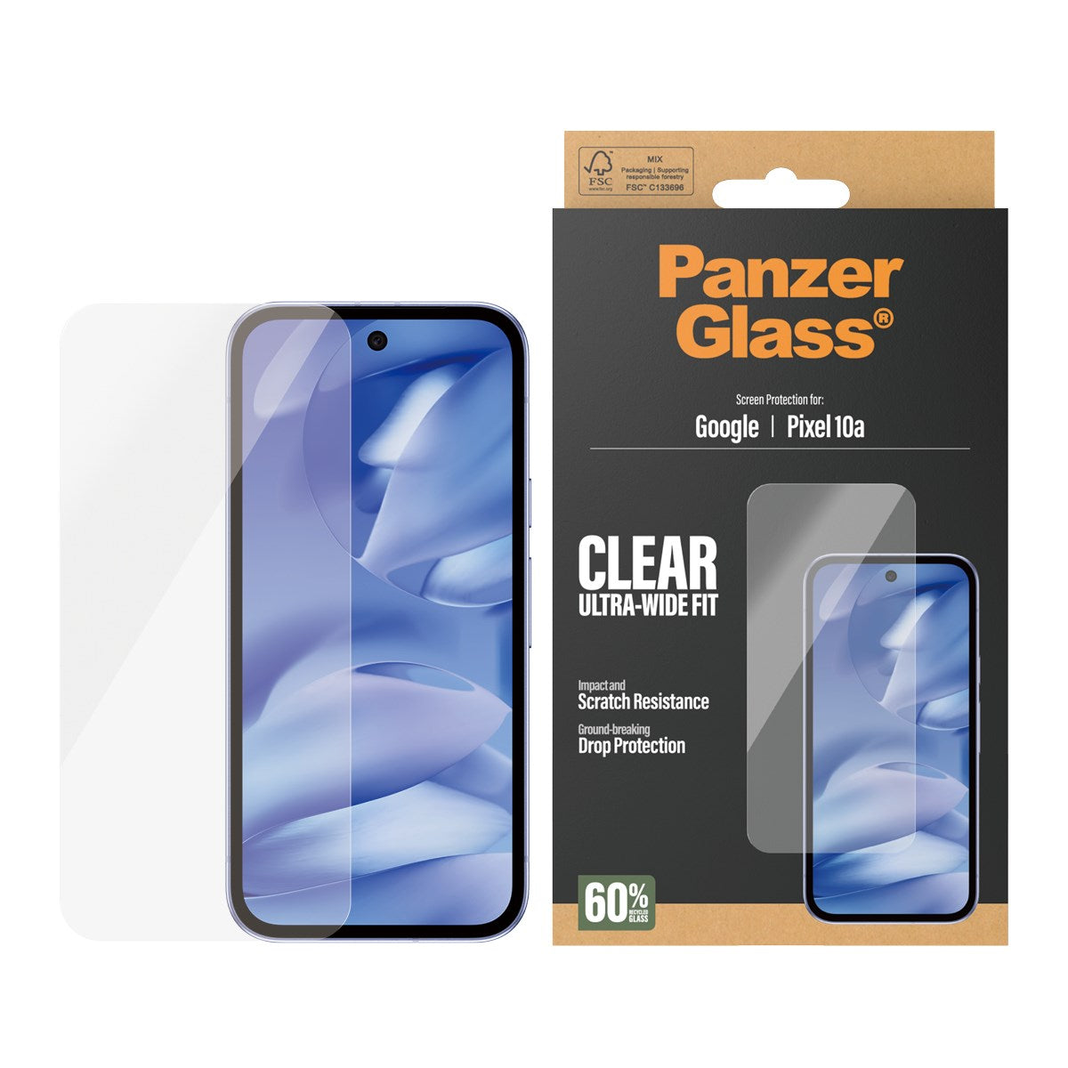 PanzerGlass® Screen Protector Google Pixel 10a 5G | Ultra-Wide Fit